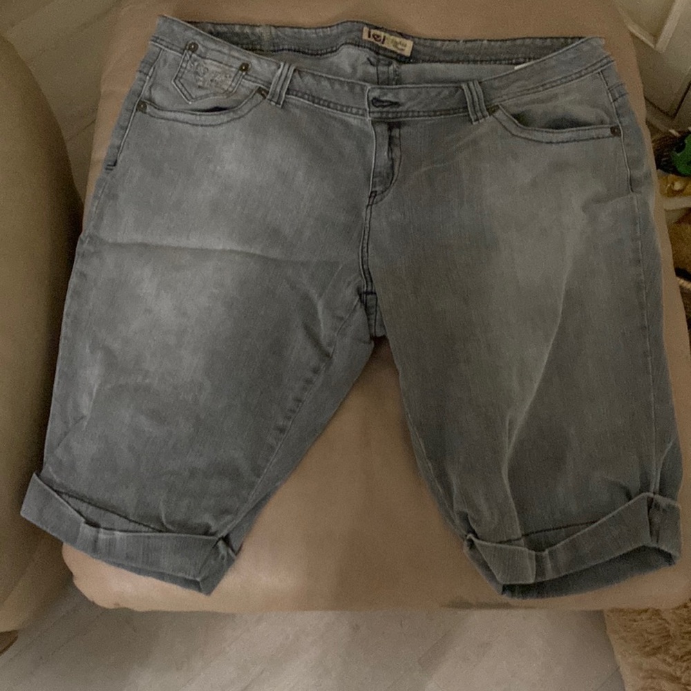 Lei grey jean knee length